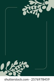 wedding card template design with abstract floral decoration