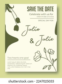 wedding card template editable with floral ornament