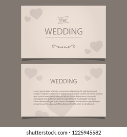wedding card template with paper background free vector