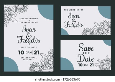 Wedding Card Template. This is a Wedding Card Template Vector. all of this object or assets is separated and ready to editable.