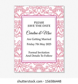 Wedding card. Vector file has few layers for easy using.