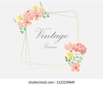 Wedding Card ,Vintage Frame for text Modern Art graphics  . element for design business cards, invitations, gift cards, flyers ,brochures and wedding card .