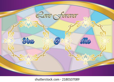 wedding card you and me love forever.