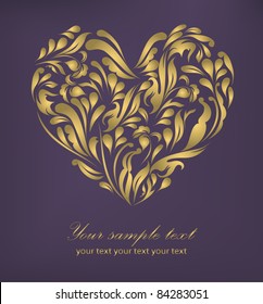 Wedding card with your text (vector version eps 10)