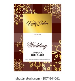 Wedding cards design vector