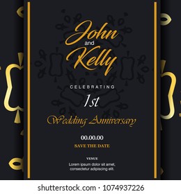 Wedding cards design vector