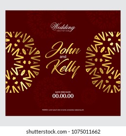 Wedding Cards Design Vector Stock Vector (Royalty Free) 1075011662