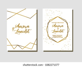 	
Wedding cards with line and circle texture and gold. design for cover, banner, invitation, card Branding and identity Vector illustration.