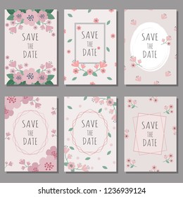 Wedding cards and Valentine cards.vector illustration.