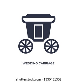 wedding carriage icon. Simple element illustration from birthday party and wedding concept. wedding carriage editable symbol design on white background. Can be use for web and mobile.