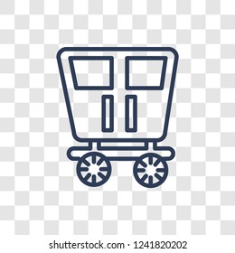 wedding Carriage icon. Trendy linear wedding Carriage logo concept on transparent background from Birthday party and wedding collection