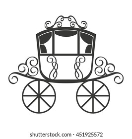 wedding carriage isolated icon design, vector illustration  graphic 