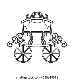 wedding carriage isolated icon vector illustration design