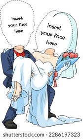 wedding cartoon character fot you caricature