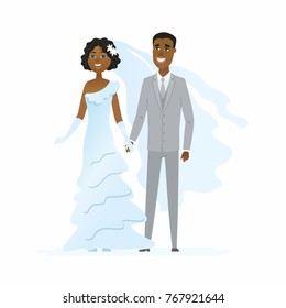 Wedding - cartoon people characters isolated illustration