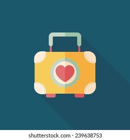 wedding case of cookies flat icon with long shadow,eps10, 