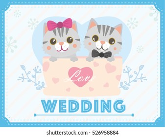 Wedding Cats, It Can Be Used As Wedding Invitaion