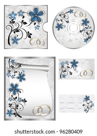 Wedding CD Labels on a white background