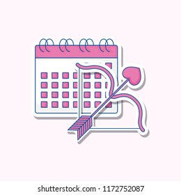 wedding celebration card with calendar