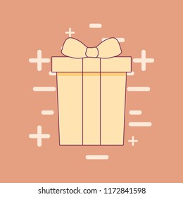 wedding celebration card with gift box