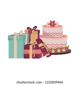 Wedding celebration cartoons