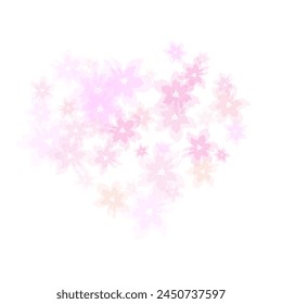 Wedding celebration decor. Stylish beauty salon background. Soft peach or chinese cherry blossom petals.