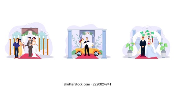 Wedding Celebration Flat Bundle Design