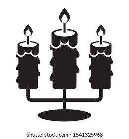 Wedding centerpiece thanksgiving table candle bar decor vector icon design