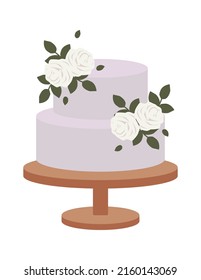 Wedding Ceremony Cake. Vector illustration