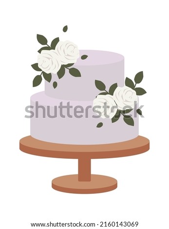 Wedding Ceremony Cake. Vector illustration
