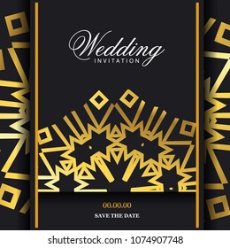 Wedding ceremony card with elegant design and typography vector