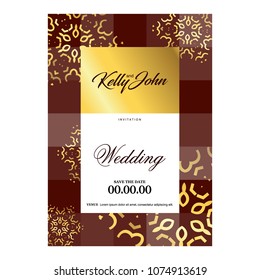 Wedding ceremony card with elegant design and typography vector