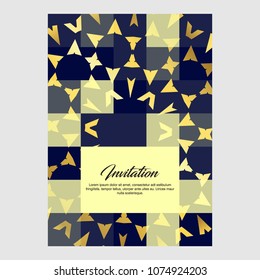 Wedding ceremony card with elegant design and typography vector