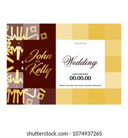 Wedding ceremony card with elegant design and typography vector