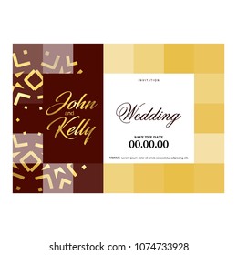 Wedding ceremony card with elegent design and typography vector