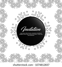 Wedding ceremony card with elegent design and typography vector