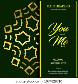 Wedding ceremony card with elegent design and typography vector