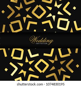 Wedding ceremony card with elegent design and typography vector
