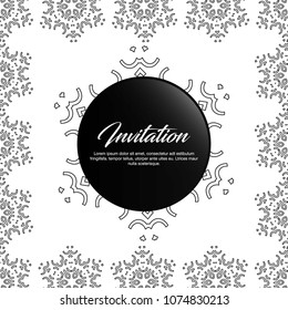 Wedding ceremony card with elegent design and typography vector