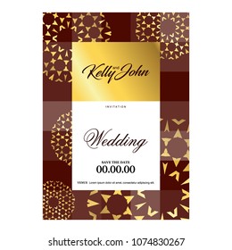 Wedding ceremony card with elegent design and typography vector