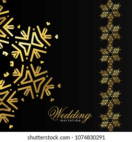 Wedding ceremony card with elegent design and typography vector