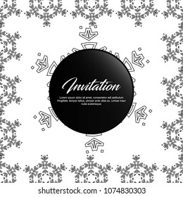 Wedding ceremony card with elegent design and typography vector