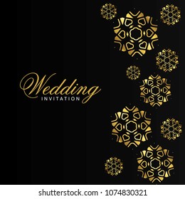 Wedding ceremony card with elegent design and typography vector