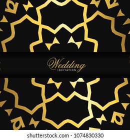 Wedding ceremony card with elegent design and typography vector