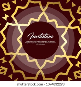 Wedding ceremony card with elegent design and typography vector
