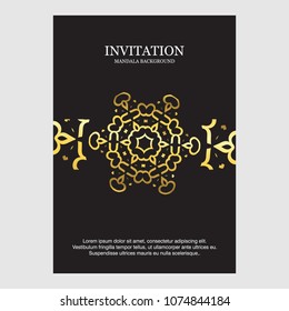 Wedding ceremony card with elegent design and typography vector