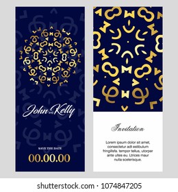 Wedding ceremony card with elegent design and typography vector 