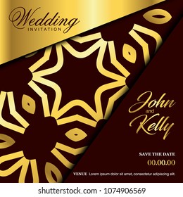 Wedding ceremony card with elegent design and typography vector