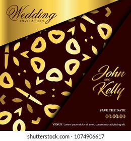 Wedding ceremony card with elegent design and typography vector