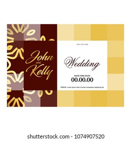 Wedding ceremony card with elegent design and typography vector